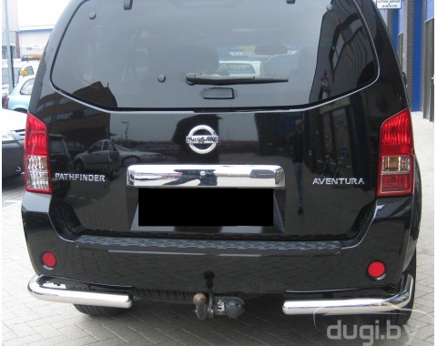 Защита заднего бампера  (уголки) для Pathfinder