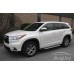 Пороги алюминиевые "Artemis" для Toyota Highlander 2014-...
