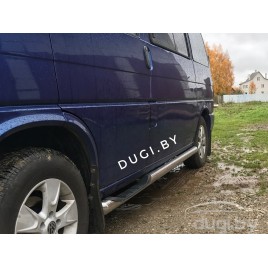 Пороги - трубы "Delux" для Volkswagen T4 (к.б.).