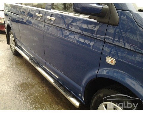 Пороги - трубы "Trump" для Volkswagen T5 (д.б.)