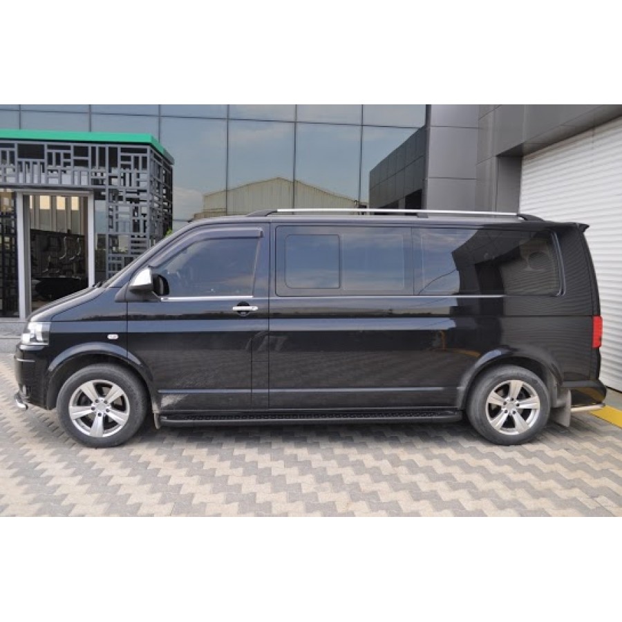 Защита порогов подножки Artemis Black для Volkswagen Multivan T6