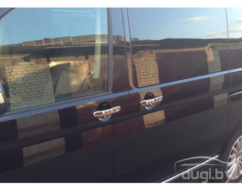 Накладки на дверные ручки (нерж.) 4шт. для VW T5