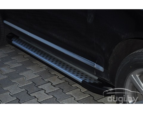 Пороги алюминиевые "Artemis" для Volkswagen Touareg