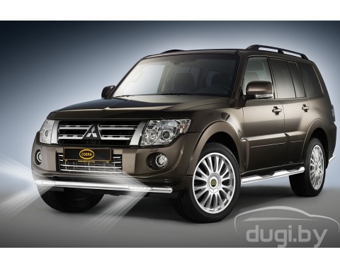 Одинарная труба "Cobra" с Led подсветкой для Pajero 4