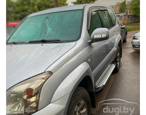 Пороги алюминиевые "Artemis" для Toyota LC Prado 120 2002-2009