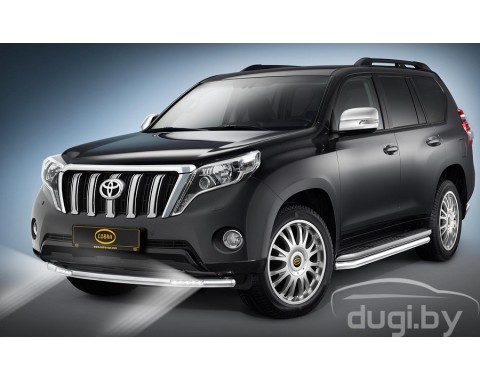 Одинарная труба "Cobra" с Led подсветкой для Toyota Land Cruiser Prado 150 