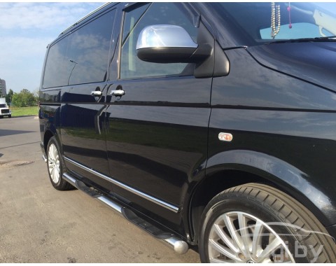 Пороги - трубы "Delux" для Volkswagen T6. Пороги - трубы "Delux" для Volkswagen T6.